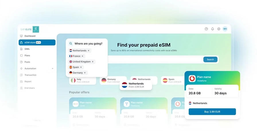Esim platform interface
